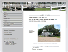 Tablet Screenshot of akers-rv-park.com